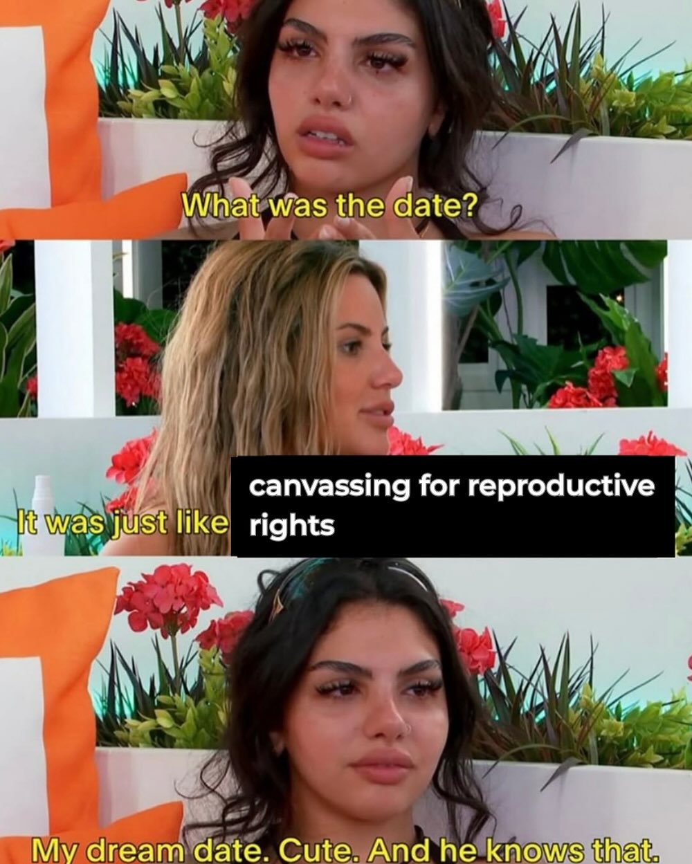 Instagram photo for: Dream date?

Probably harnessing the power of community organizing to add a reproductive rights measure to our state constitution.

And he knows that.